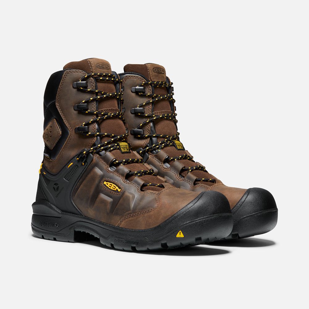 Botte de Travail Keen Homme Marron | Dover 8\" Waterproof (Carbon-Fiber Toe) | ZEANJ-2746